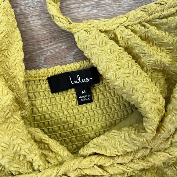 Lulus love like yours textured mini dress‎ green halter top - Picture 4 of 7